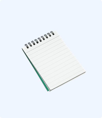 Minimal desk notebook